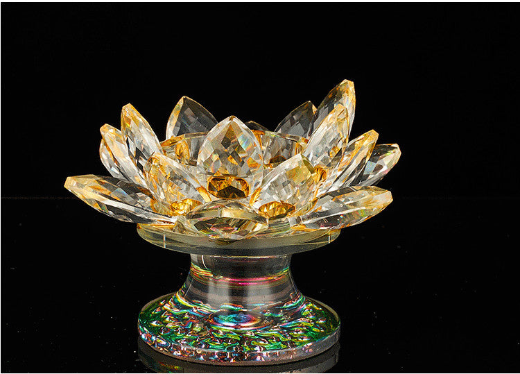 Lamp holder   Gem crystal, lotus ornament