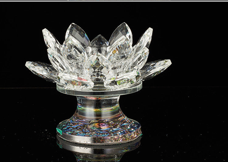 Lamp holder   Gem crystal, lotus ornament