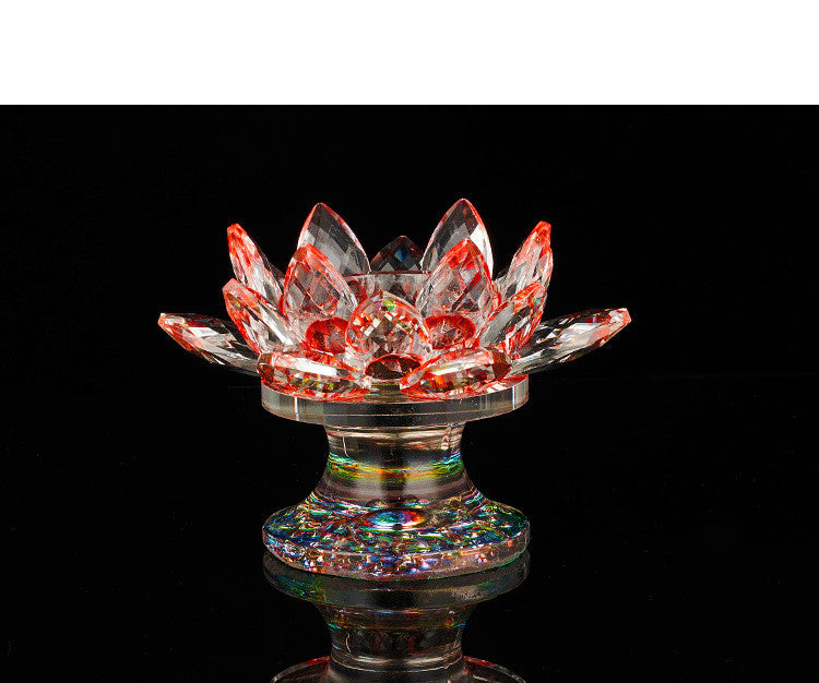 Lamp holder   Gem crystal, lotus ornament