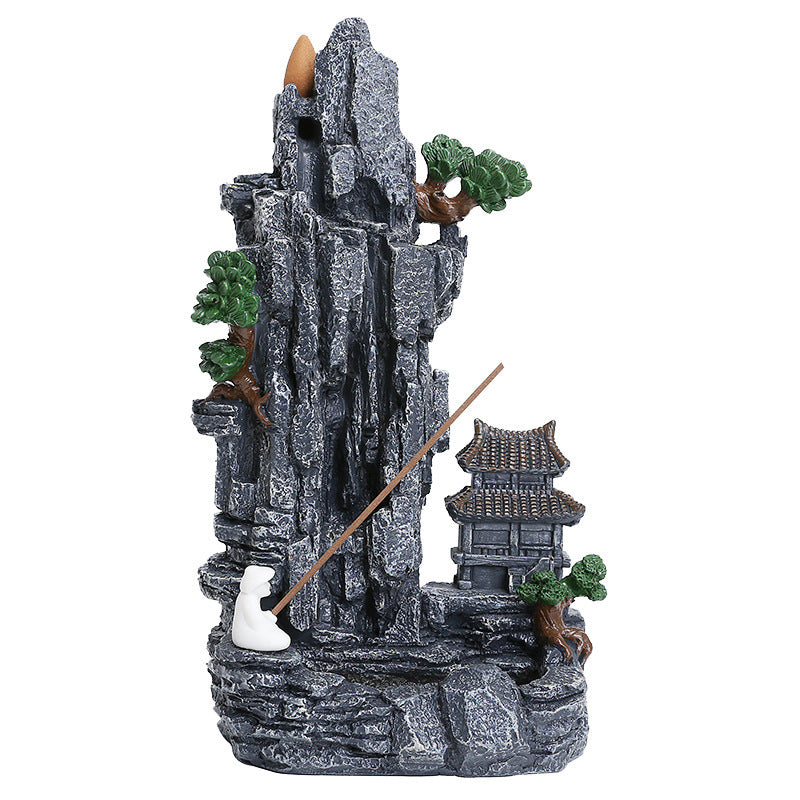 Feng Shui Backflow Incense Burner, Mountain Lakes