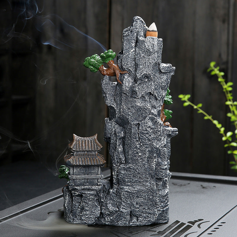 Feng Shui Backflow Incense Burner, Mountain Lakes