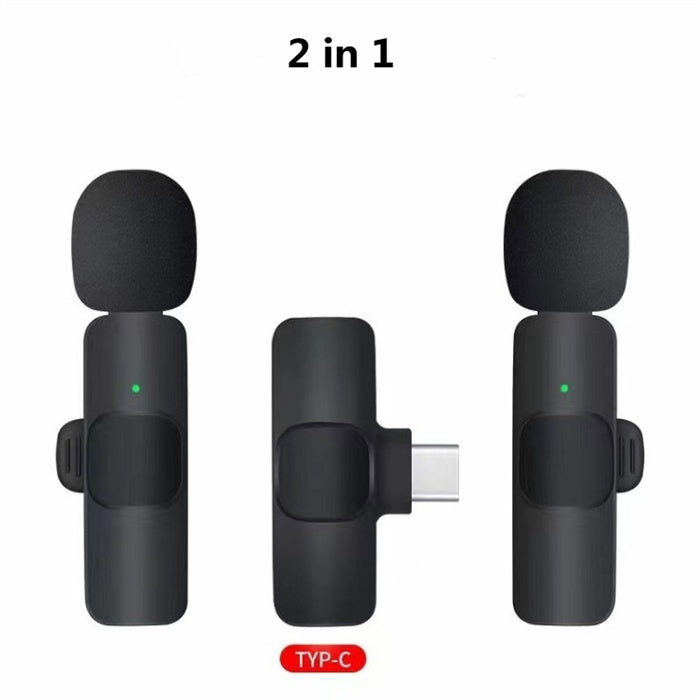 Professional Wireless Lavalier Lavalier Microphone for iPhone, IPad, Android- Condenser Recording Microphone.