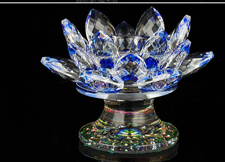 Lamp holder   Gem crystal, lotus ornament