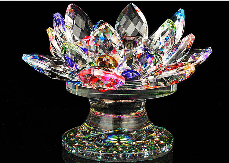 Lamp holder   Gem crystal, lotus ornament