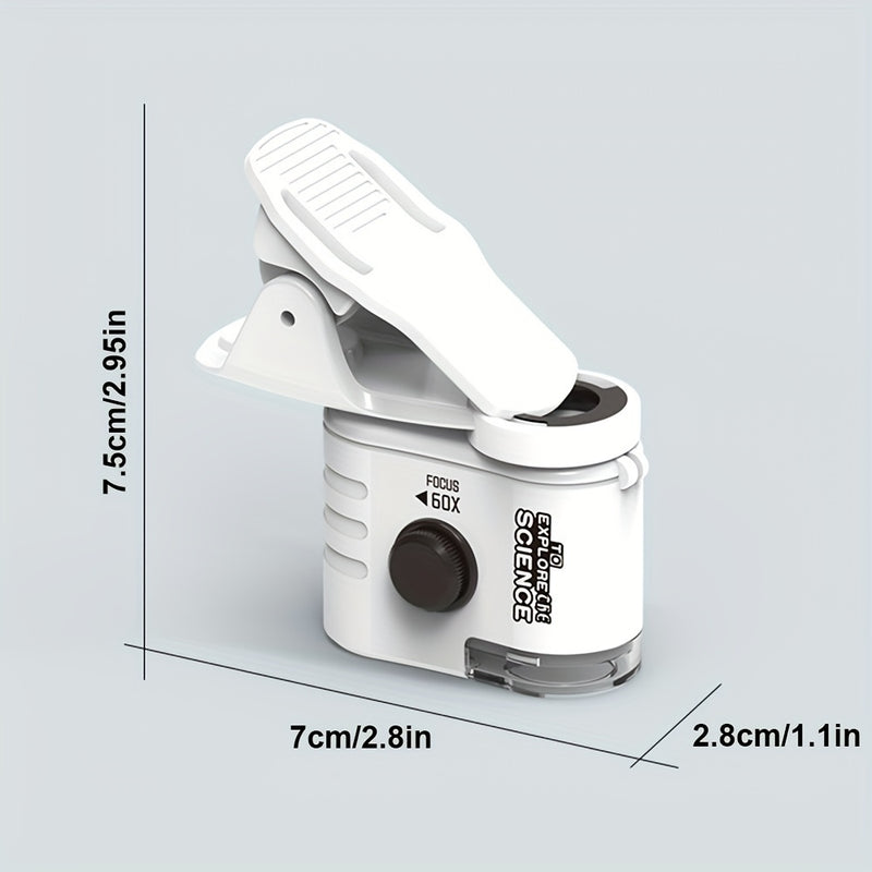 Mini microscope for cell phone, 60x pocket microscope.