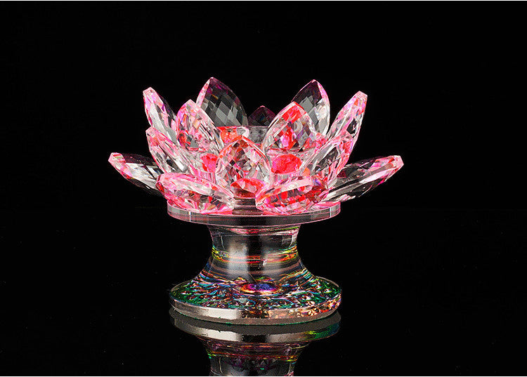 Lamp holder   Gem crystal, lotus ornament