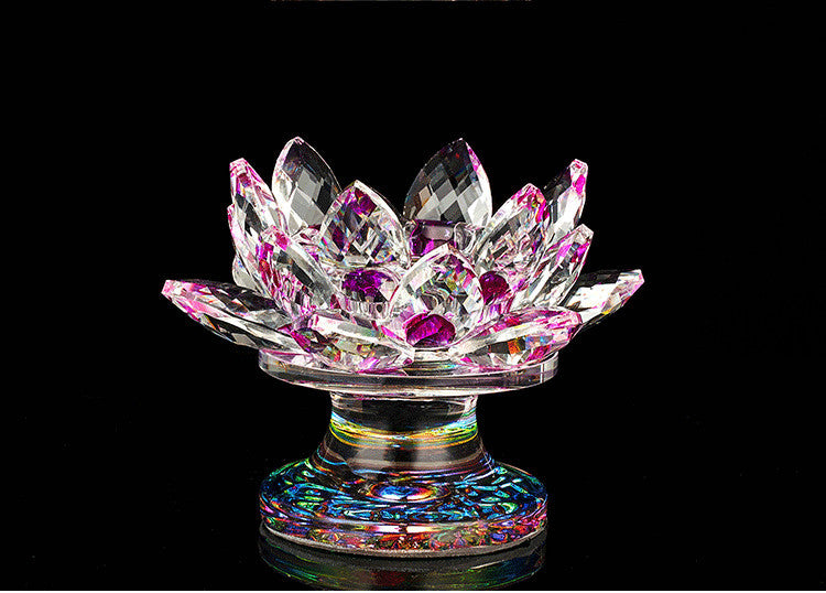 Lamp holder   Gem crystal, lotus ornament