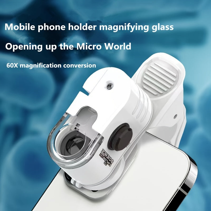 Mini microscope for cell phone, 60x pocket microscope.